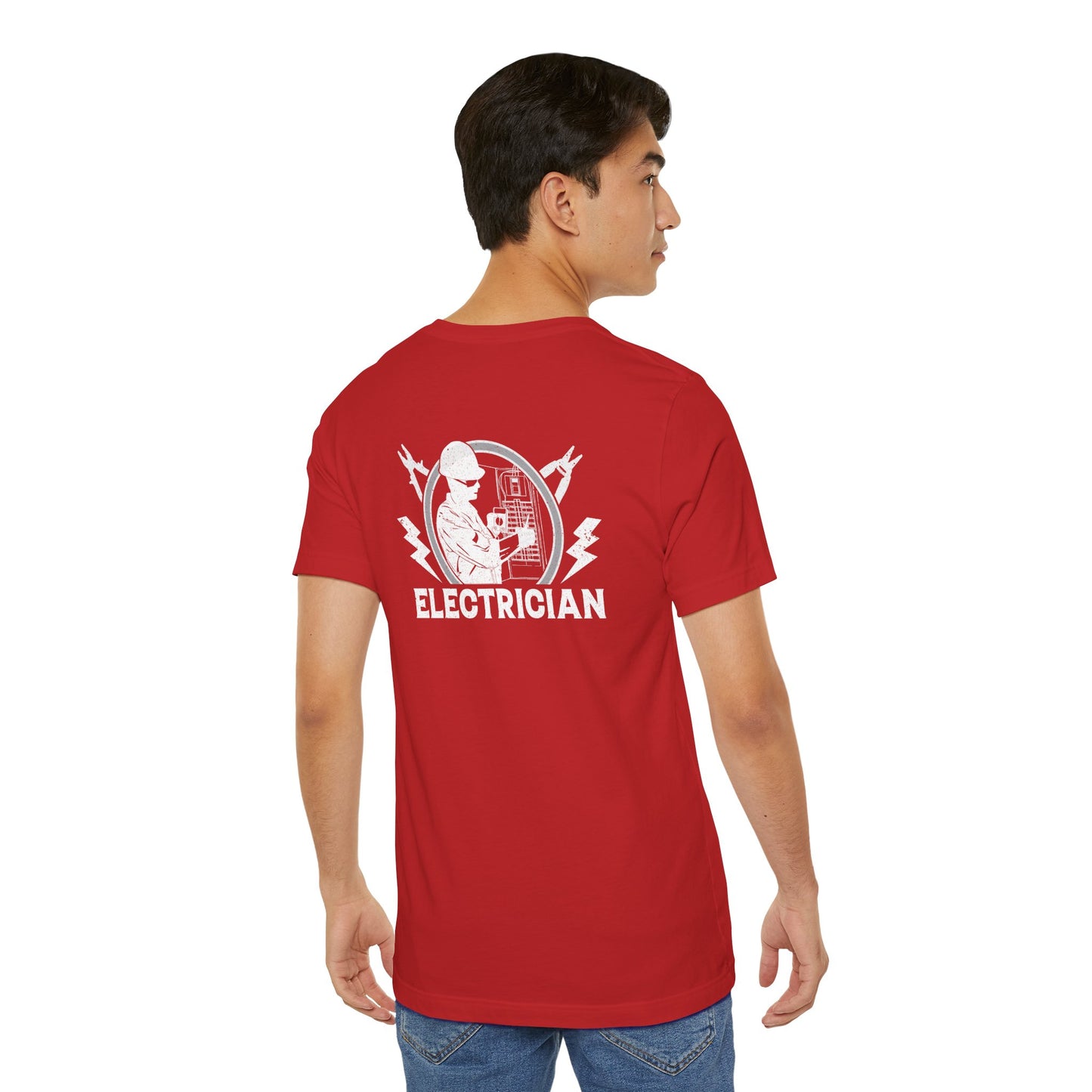 Electrician Unisex Jersey Short Sleeve Tee - Back