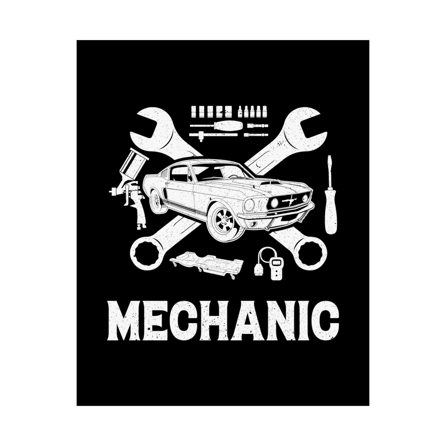 Mechanic Matte Vertical Posters