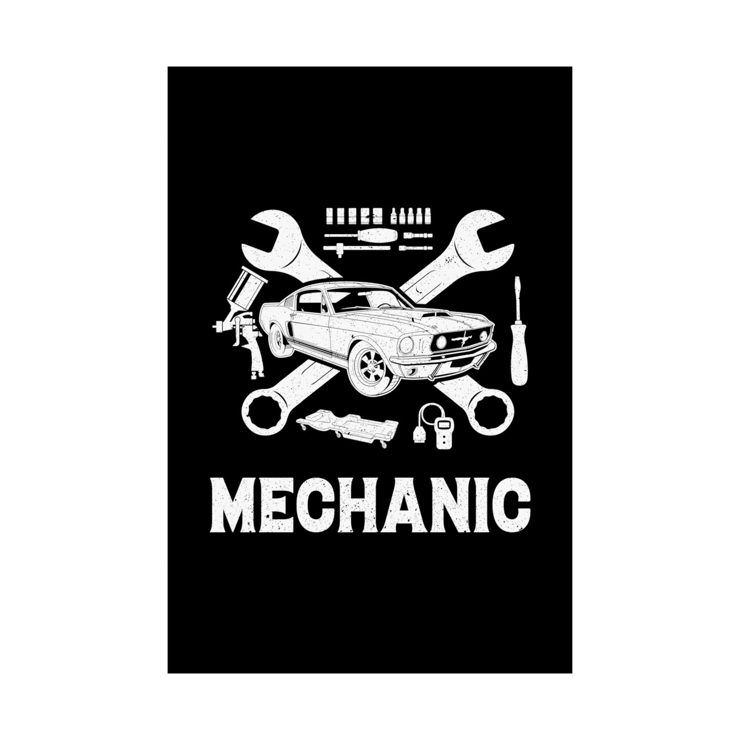 Mechanic Matte Vertical Posters