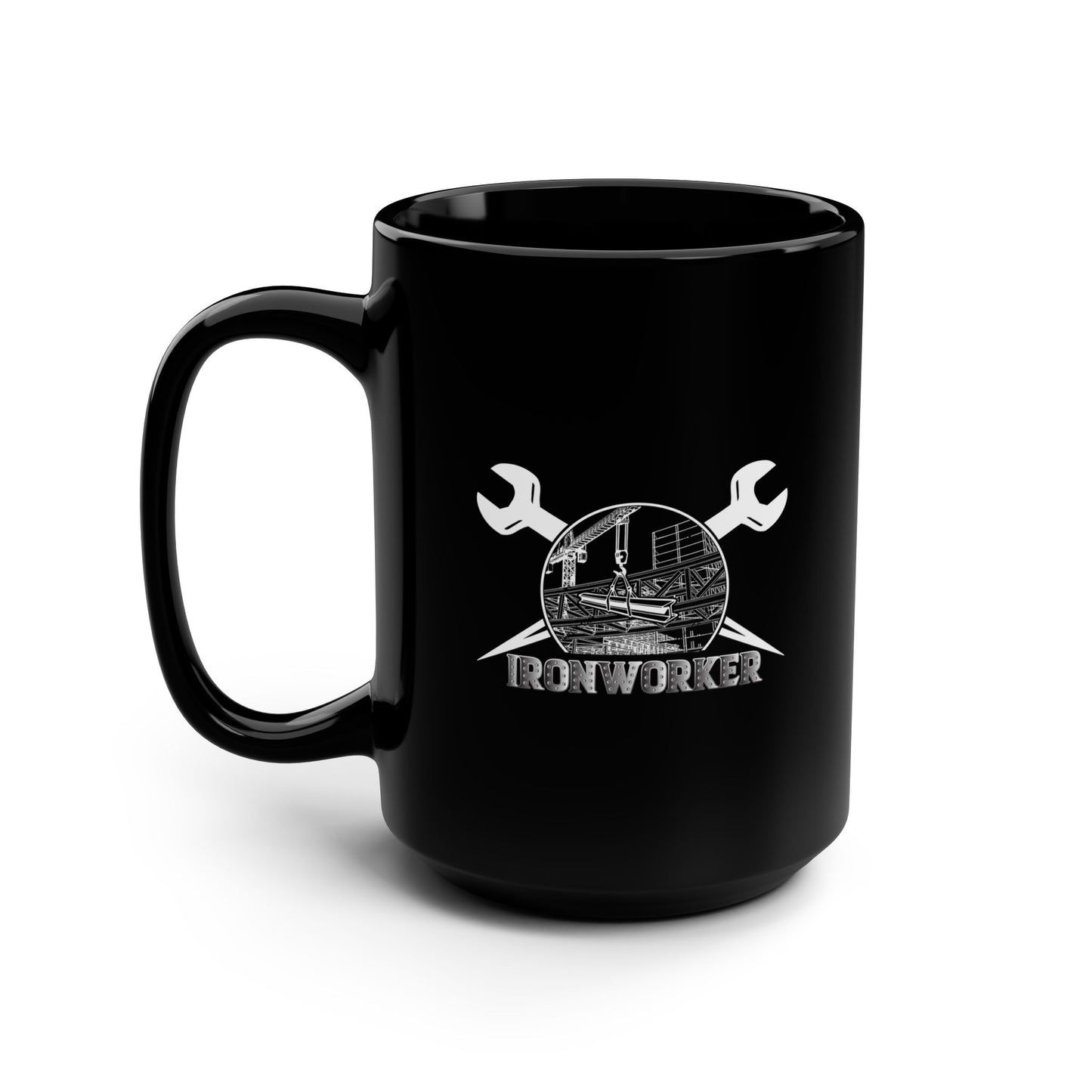 Ironworker Black Mug, 15oz