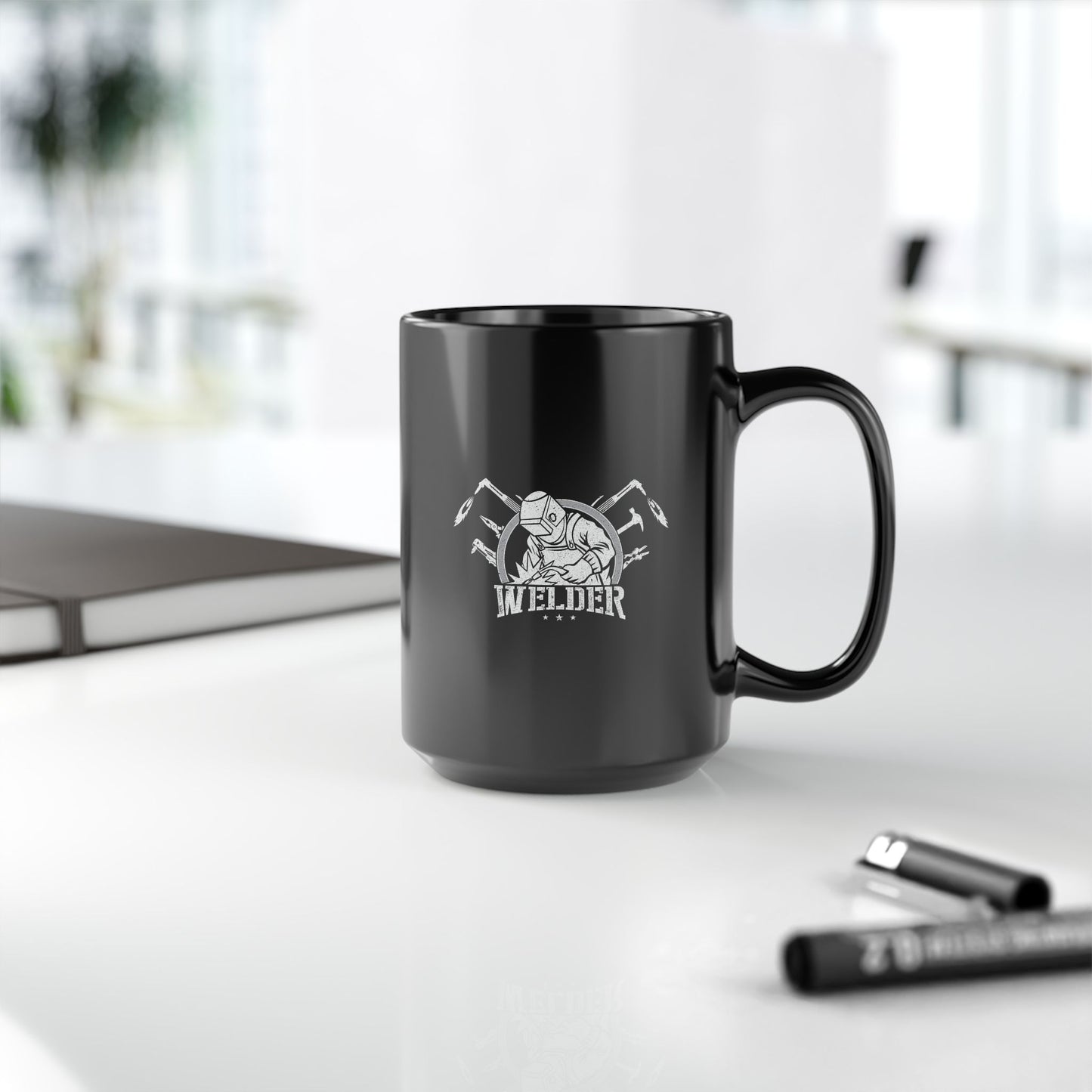 Welder Black Mug, 15oz