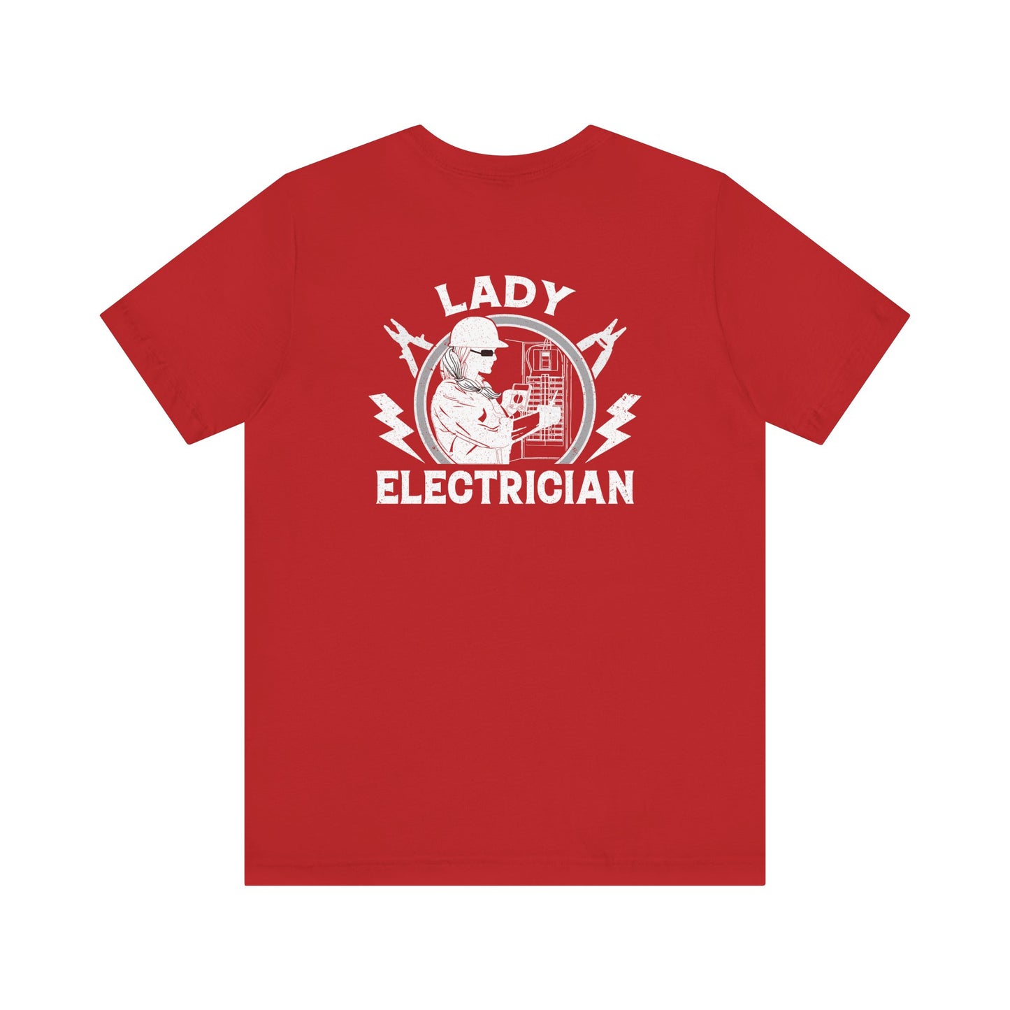 Lady Electrician Unisex Jersey Short Sleeve Tee - Back