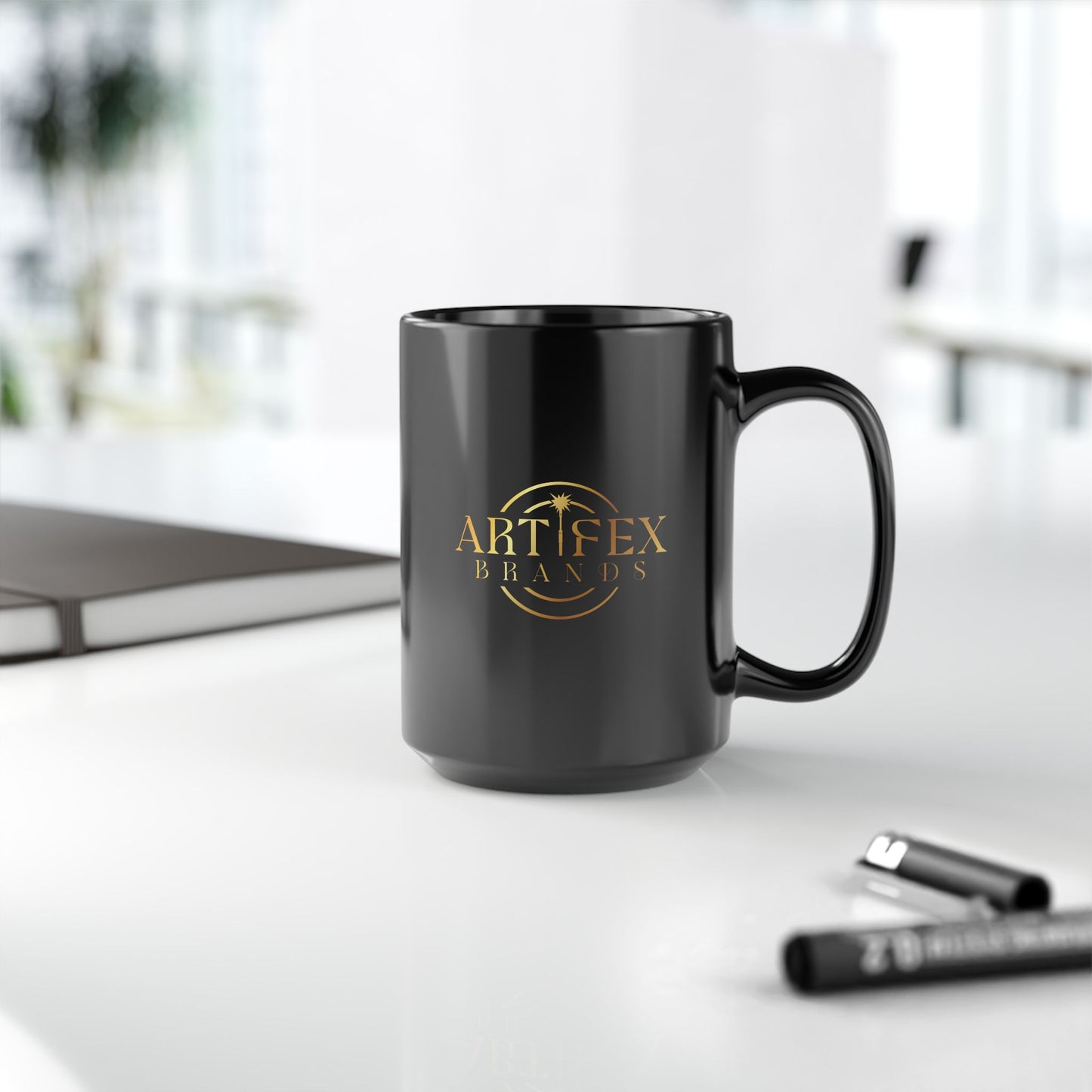 Artifex Brands Black Mug, 15oz