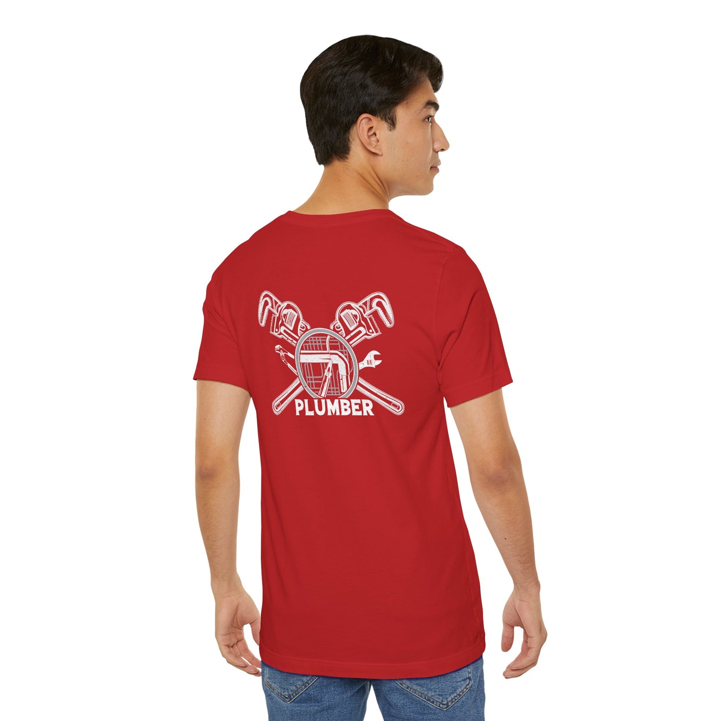 Plumber Unisex Jersey Short Sleeve Tee - Back