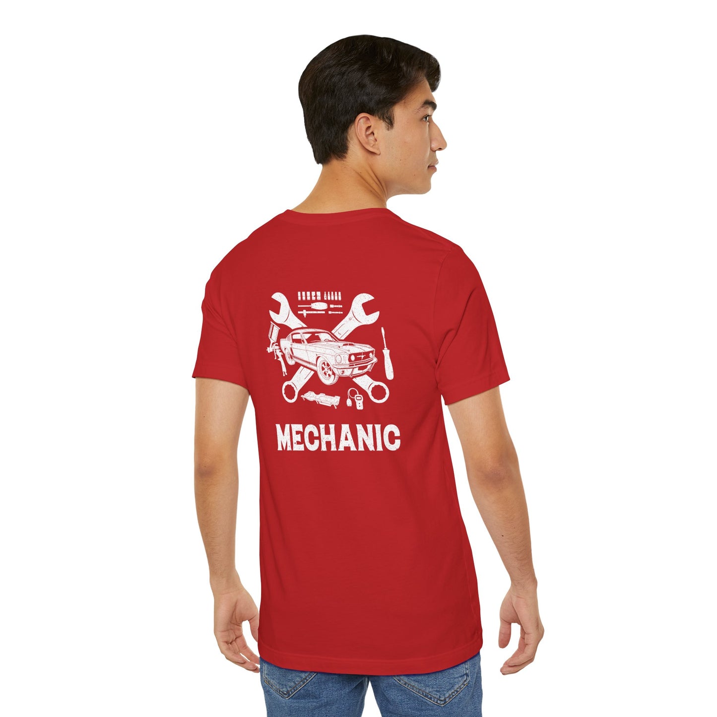 Mechanic Unisex Jersey Short Sleeve Tee - Back