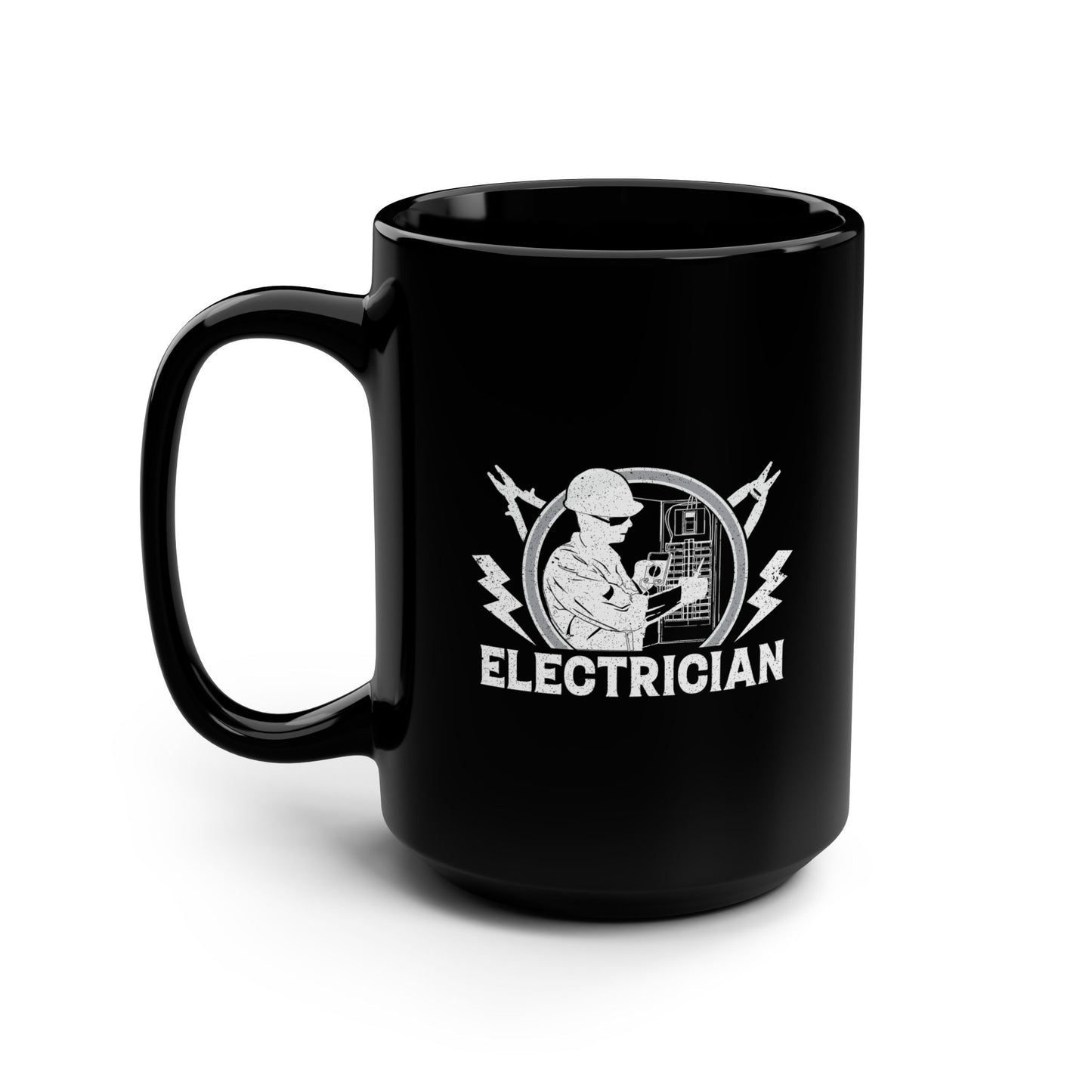 Electrician Black Mug, 15oz