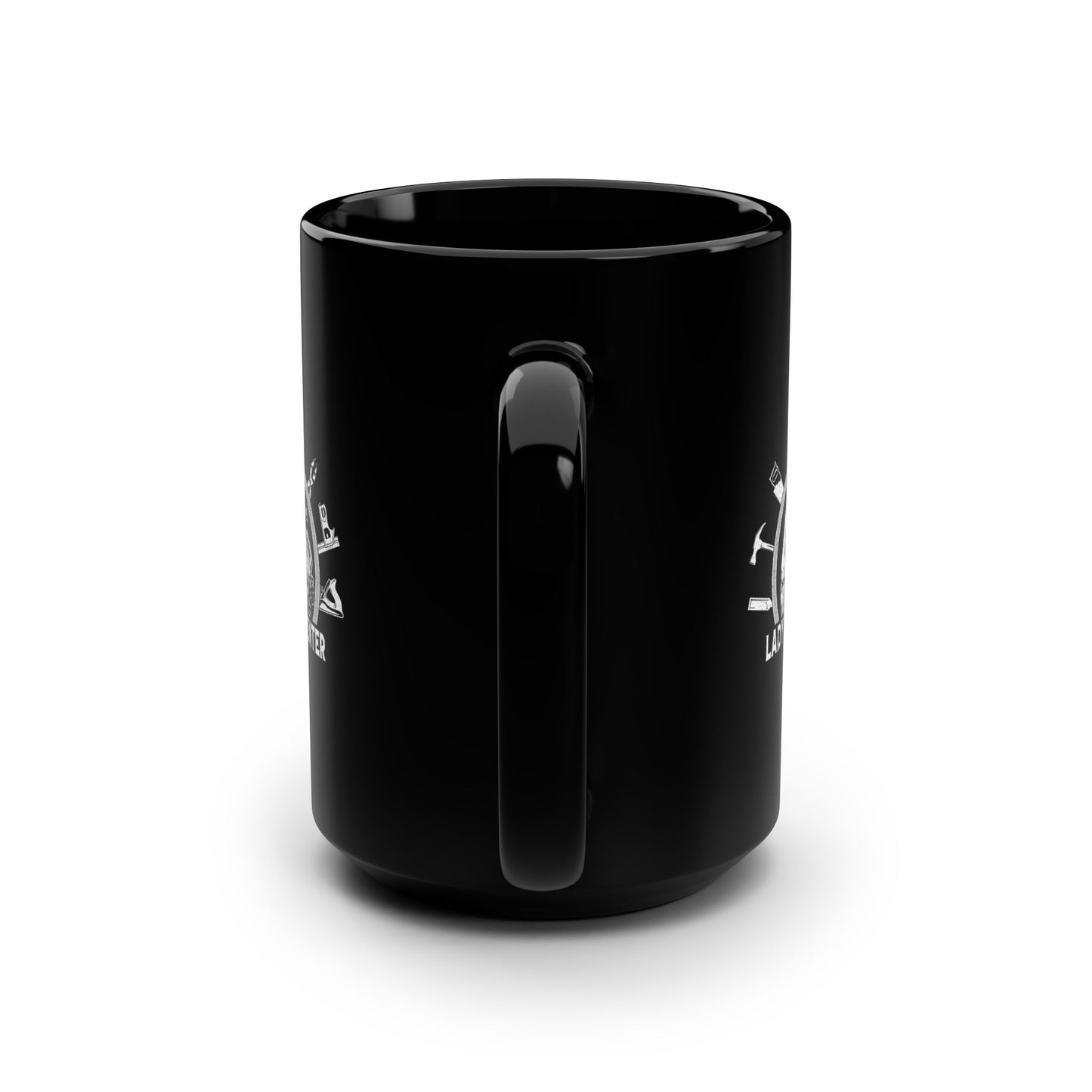 Lady Carpenter Black Mug, 15oz