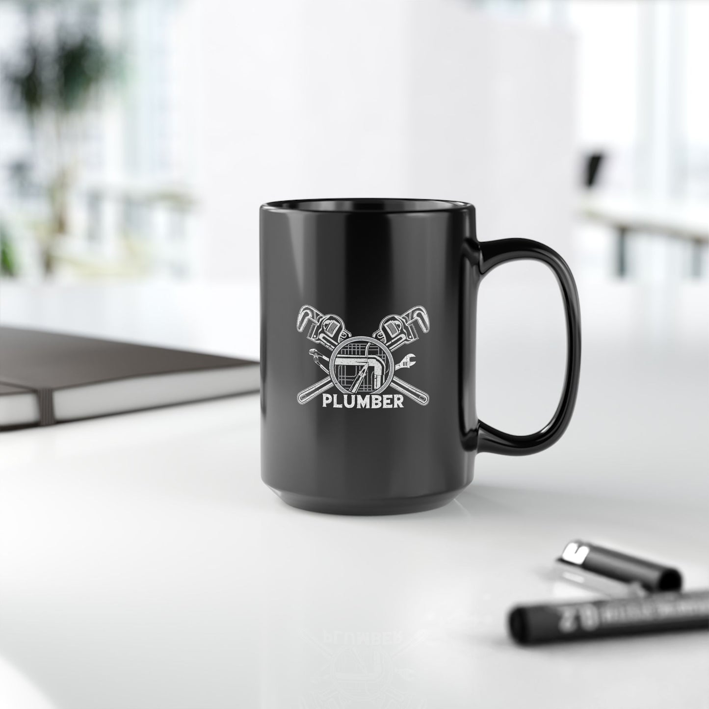 Plumber Black Mug, 15oz