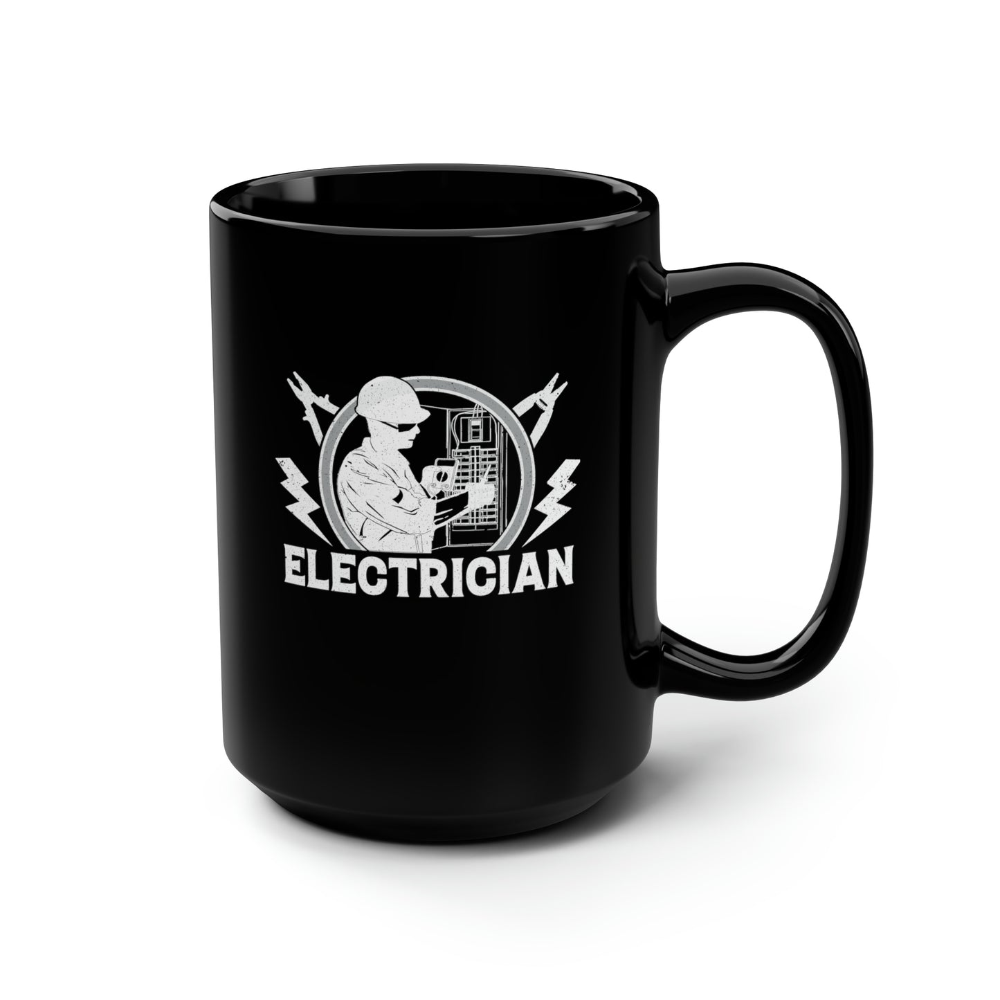 Electrician Black Mug, 15oz