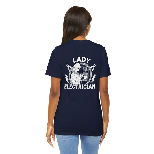 Lady Electrician Unisex Jersey Short Sleeve Tee - Back