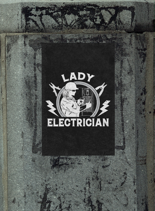 Lady Electrician Matte Vertical Posters