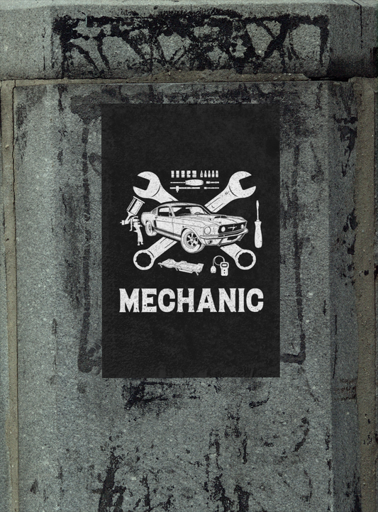 Mechanic Matte Vertical Posters